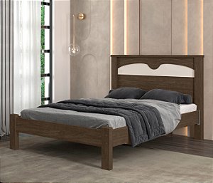 Cama Casal Amsterdã 100% MDF Legno/Off-White Barreto Lonçarcci