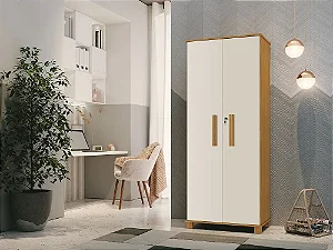 0023.07 BARRETO MULTIUSO DALLAS 2 PORTAS CINAMOMO/OFF WHITE