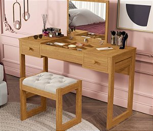 0024.06 BARRETO PENTEADEIRA LUANDA COM BANQUETA CINAMOMO