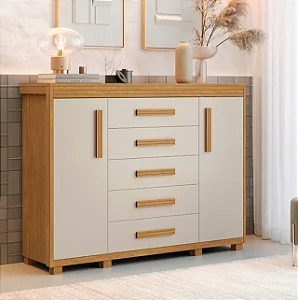 0026.07 BARRETO COMODA HAVANA 5G 2P CINAMOMO/OFF WHITE