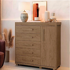 0027.02 BARRETO COMODA LONDRES 5G 1P LEGNO