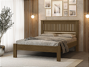 0010.03 BARRETO CAMA CASAL MONACO LEGNO/OFF WHITE