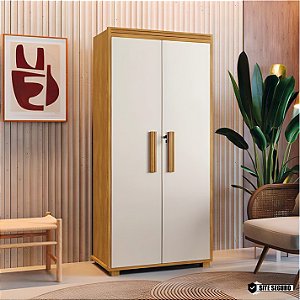 0021.07 BARRETO MULTIUSO ATENAS 2 PORTAS CINAMOMO/OFF WHITE