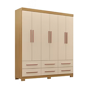 14431.390 INCORPLAC ROUPEIRO 6P 6G 1800 CARVALHO AMERICANO / OFF WHITE