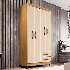 3565.390 INCORPLAC ROUPEIRO MODENA 4P 2G CARVALHO AMERICANO/OFF WHITE