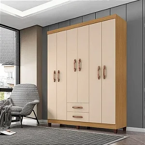 3562.390 INCORPLAC ROUPEIRO 6P 2G 1496 MODENA CARVALHO AMERICANO/OFF WHITE