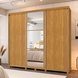 0004.06 BARRETO ROUPEIRO BERLIN 3 PORTAS CINAMOMO