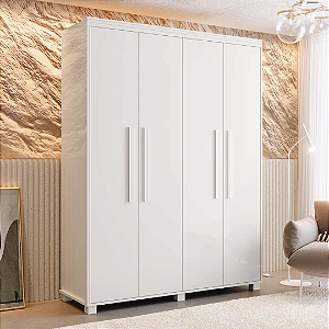 0005.01 BARRETO ROUPEIRO VIENA 4 PORTAS BRANCO
