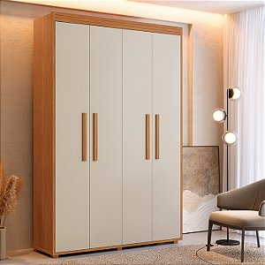 0007.05 BARRETO ROUPEIRO MILAO 4 PORTAS NATURE/OFF WHITE