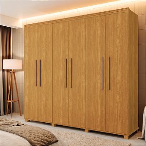 0008.06 BARRETO ROUPEIRO MADRI 6 PORTAS CINAMOMO