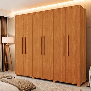 0008.04 BARRETO ROUPEIRO MADRI 6 PORTAS NATURE