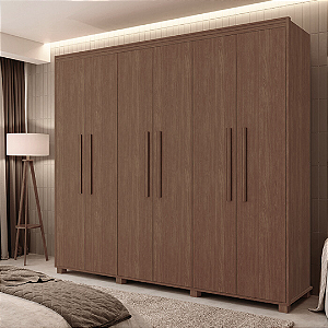 0008.02 BARRETO ROUPEIRO MADRI 6 PORTAS LEGNO