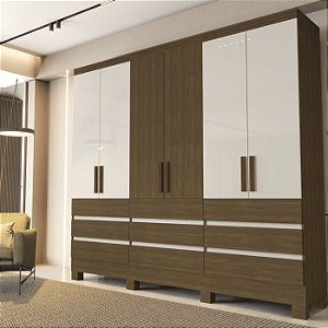 0035.05 BARRETO ROUPEIRO ARGELIA 6P 9G LEGNO/OFF WHITE