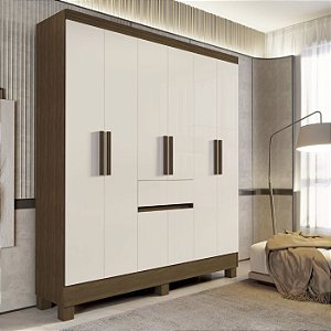 0037.05 BARRETO ROUPEIRO SANTIAGO 6P LEGNO/OFF WHITE