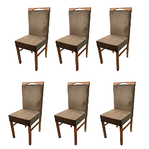 KIT 6 CADEIRAS AVULSAS SOFIA FLAMINGO TEC 105