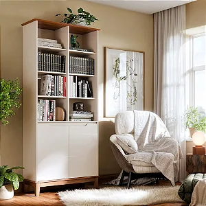 54255 EJ LIVREIRO FLOW OFF WHITE/FREIJO