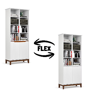 54200 EJ LIVREIRO FLOW BRANCO/FREIJÓ