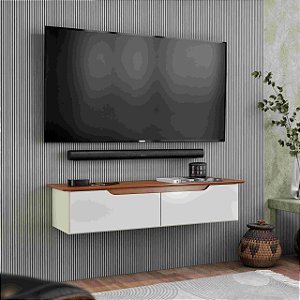 54600 EJ RACK/APARADOR SUSPENSO FLOW BRANCO/FREIJÓ