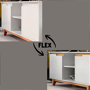 51255 EJ RACK BANCADA FLOW OFF WHITE/FREIJO