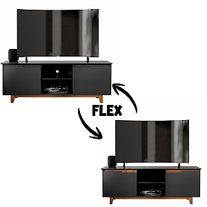 51220 EJ RACK BANCADA FLOW PRETO/FREIJÓ