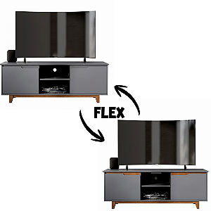 51217 EJ RACK BANCADA FLOW CINZA/FREIJÓ