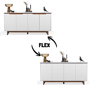 51400 EJ BUFFET 4 PORTAS FLOW BRANCO