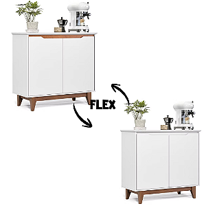 54500 EJ BUFFET 2 PORTAS SEM GAVETA FLOW BRANCO