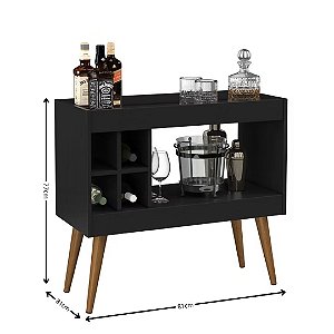 28820 EJ APARADOR ADEGA NEW ODIN PRETO 950X370X110