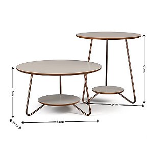 21765 EJ JOGO MESA CENTRO/APOIO LIZ FREIJO 665X665X70