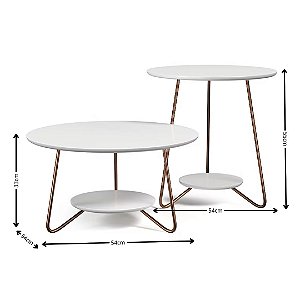 21700 EJ JOGO MESA CENTRO/APOIO LIZ BRANCA 665X665X70