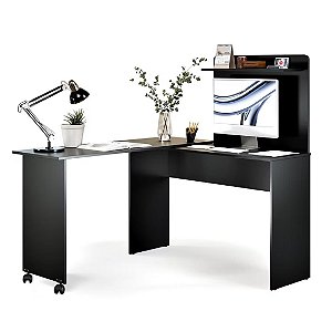 54320 EJ ESCRIVANINHA EM L PRETA 1325X780X60