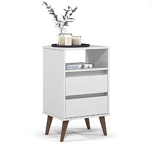 44100 EJ MESA DE CABECEIRA RETRO ROMA BRANCA 545X375X140