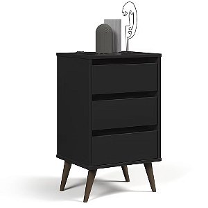 22320 EJ MESA DE CABECEIRA RETRO WOOD PRETA 555X395X135