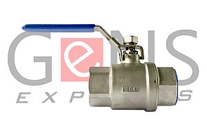 Válvula Esfera Monobloco Passagem Plena BSP Manual PTFE
