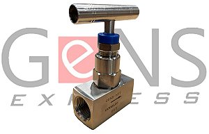 Válvula Globo Agulha 316L NPT PTFE 6000LBS