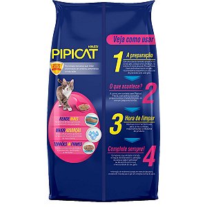 Pipicat Floral 12 KG - Granulado Sanitário Para Gatos - Grãos Extra Finos - Fragrância Suave