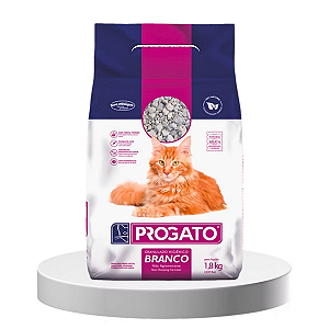 Granulado Higiênico Progato Branco Para Gatos 1,8 Kg - Não Aglomerante