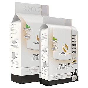 Tapete Higiênico 80cm X 60cm Sanithy Prime - Super Premium - 30 Unidades - Cachorro