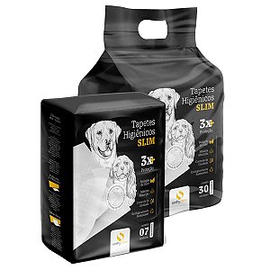 Tapete Higiênico Slim 70cm X 60cm Sanithy Prime - 30 Unidades - Cachorro - Ultra Absorvente
