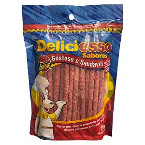 Petisco Deliciosso Sabores Carne 46 unidades 200g - Osso Palito Fino Mastigável Para Cachorros