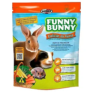 Ração Funny Bunny Alimento Coelhos Hamster Porquinhos da Índia Pequenos Roedores