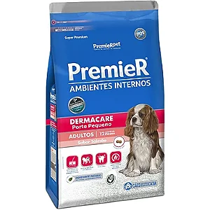 Ração Premier Super Premium Ambientes Internos Dermacare Porte Pequeno - Cães Adultos Sabor Salmão
