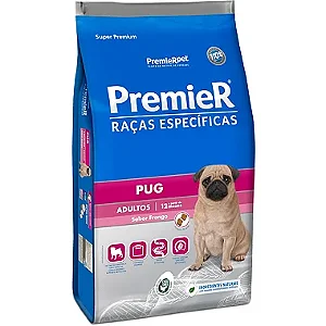 Ração Premier Super Premium Raças Específicas Pug Cães Adultos - Sabor Frango