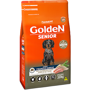 Ração Golden Senior - Cães A Partir de 7 Anos de Porte Pequeno Sabor Frango e Arroz - Premier Pet