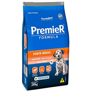 Ração Premier Formula Cães Filhotes Porte Médio Sabor Frango 20Kg - Premier Pet
