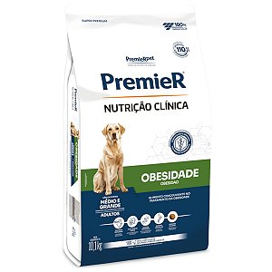 Ração Premier Nutrição Clínica Obesidade - Cães Adultos Porte Médio e Grande - Controle de Peso - Sobrepeso