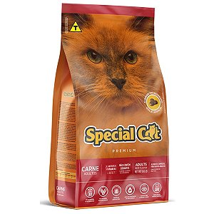 Ração Special Cat Premium Gatos Adultos Sabor Carne 10,1 Kg