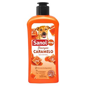 Shampoo Caramelo Sanol Dog 500ml - Banho e Higiene de Cães e Gatos