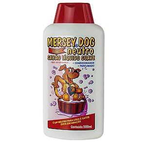 Shampoo Neutro Suave e Condicionador Perfumado 2 em 1 para Cães e Gatos 500ml - Mersey Dog