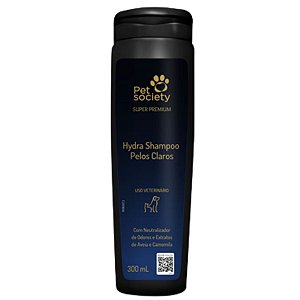 Hydra Shampoo Pelos Claros Para Cães e Gatos 300ml - Pet Society - Neutraliza Odores